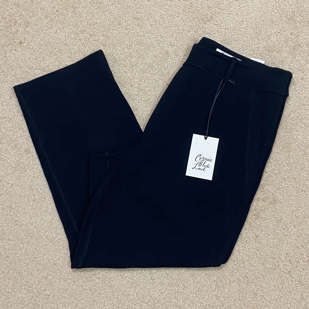 COSMIC BLUE LOVE Pull-on Yoga Pants w Pockets Women's Size XL
